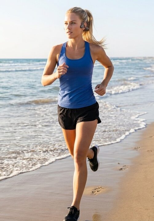 girl running on beach